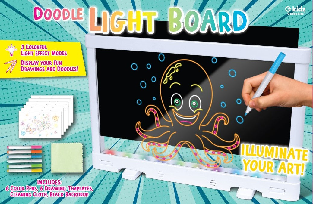 LED Doodle Board- With Stencils and Dry Erase Markers